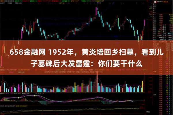 658金融网 1952年，黄炎培回乡扫墓，看到儿子墓碑后大发雷霆：你们要干什么